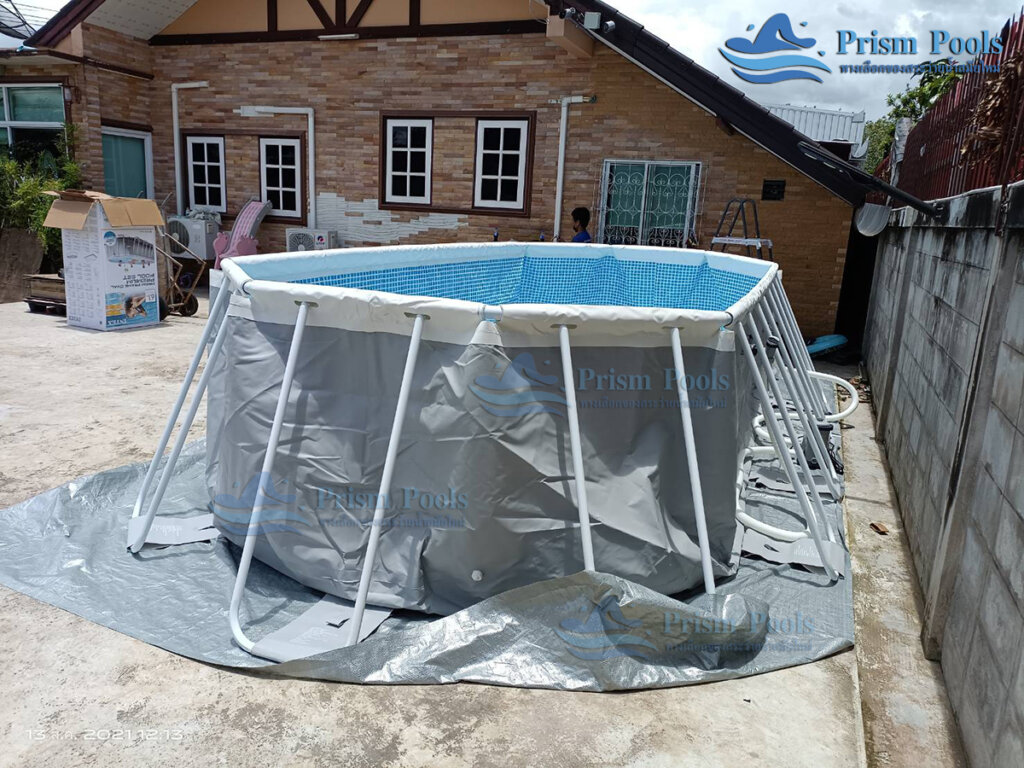 สระว่ายน้ำสำเร็จรูป INTEX Prism Oval 20 ฟุต รุ่น 26798 - 95