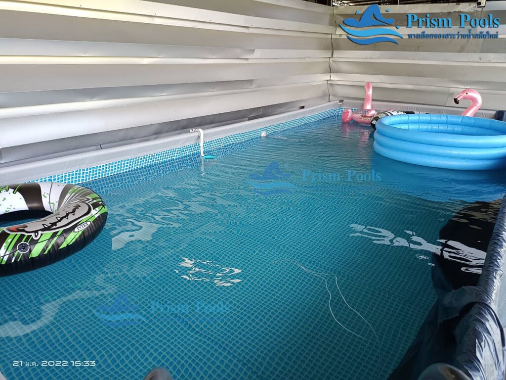 ติดตั้ง สระว่ายน้ำสำเร็จรูป INTEX 24 ฟุต - 102